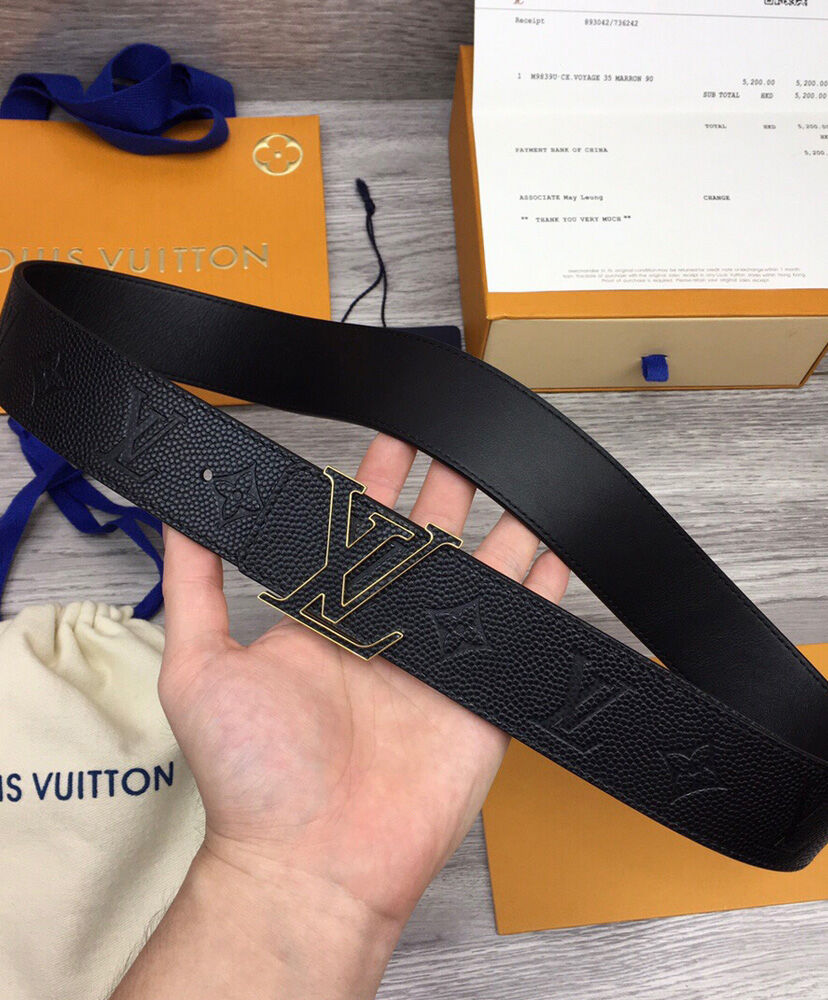 Louis Vuitton Belt Lvxnba LV Initiales 40mm Reversible Belt Black