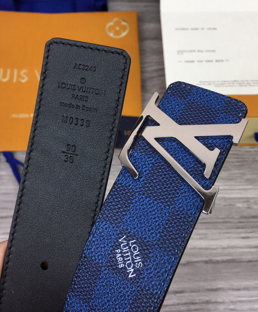 Louis Vuitton Belt Initiales 40mm Reversible Belt M0342Q Blue