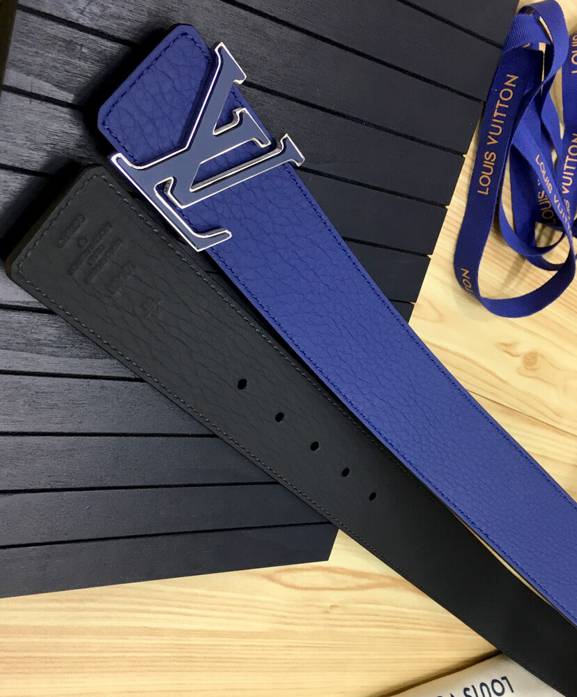 Louis Vuitton Belt LV Initiales Reversible Blue