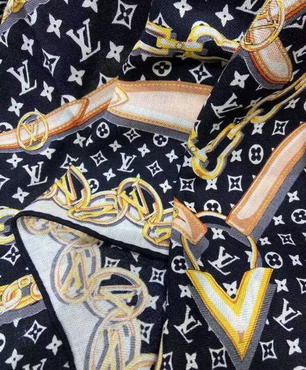 Louis Vuitton Scarf Women s Monogram Forever Long Scarf Black