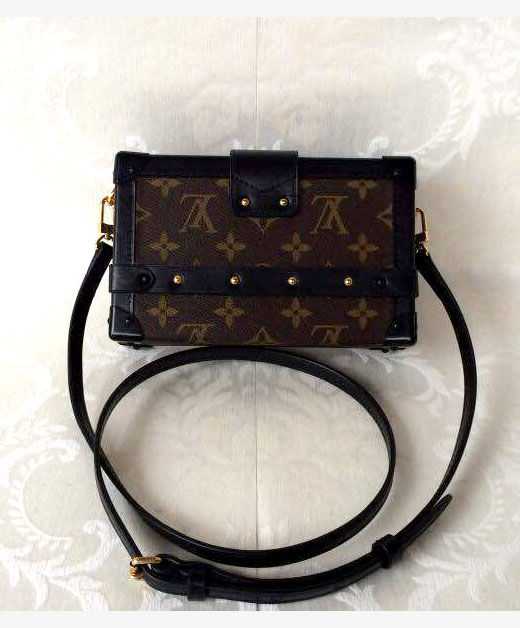 Louis Vuitton Monogram Petite Malle w Tags M50013 Brown