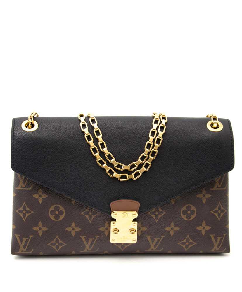 Louis Vuitton Monogram Canvas Pallas Chain Havane M41201 Black - Click Image to Close