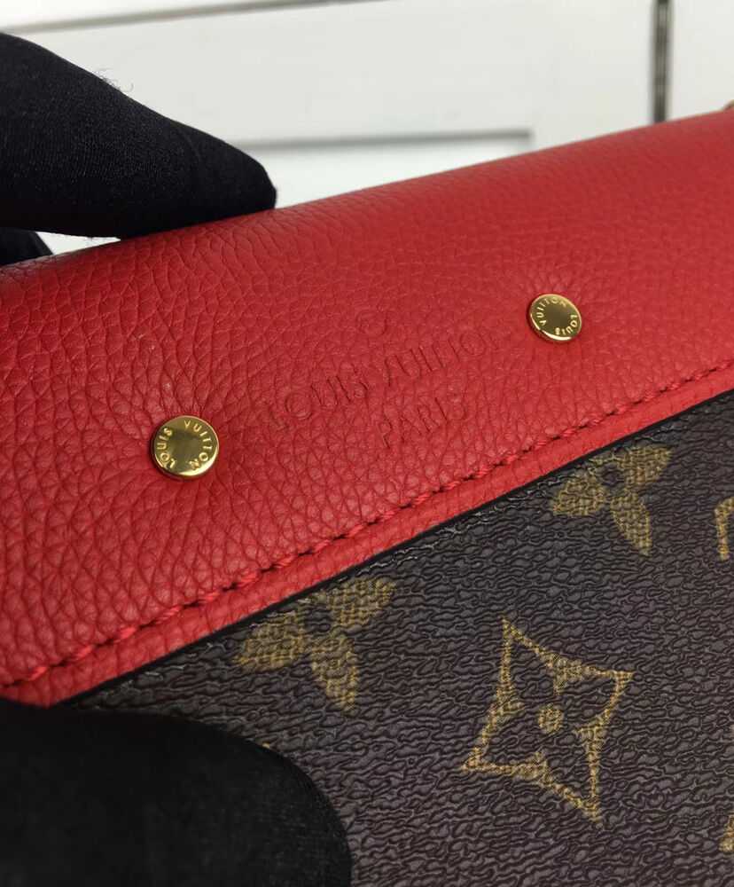 Louis Vuitton Monogram Canvas Pallas Chain Havane M41201 Red