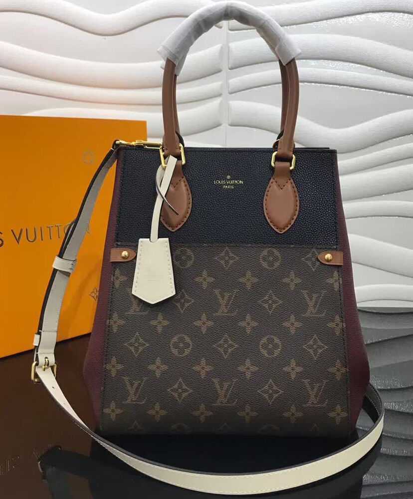 Louis Vuitton Fold Tote MM M45376 M45409 Black