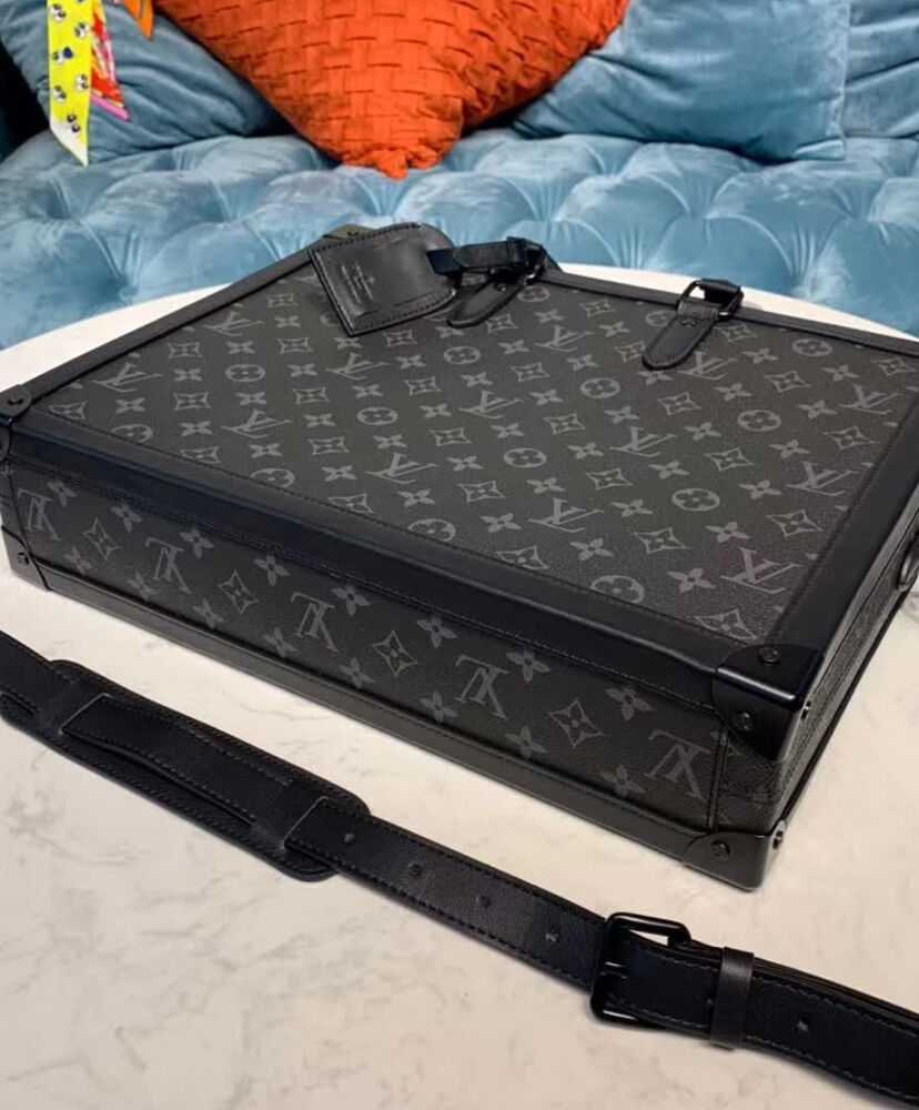 Louis Vuitton Soft Trunk Briefcase M44952 Black