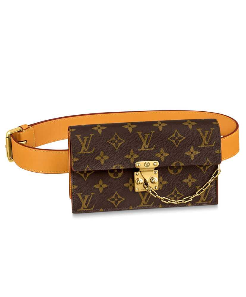 Louis Vuitton S Lock Belt Pouch MM M68549 Brown - Click Image to Close