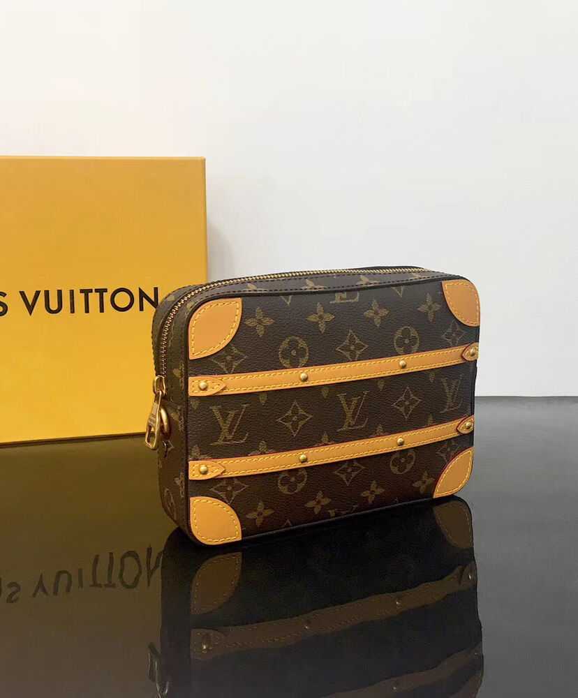 Louis Vuitton Soft Trunk Pouch M44779 Brown