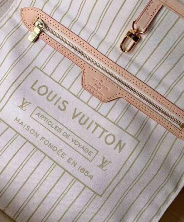 Louis Vuitton Damier Canvas Neverfull Tote N41361 White