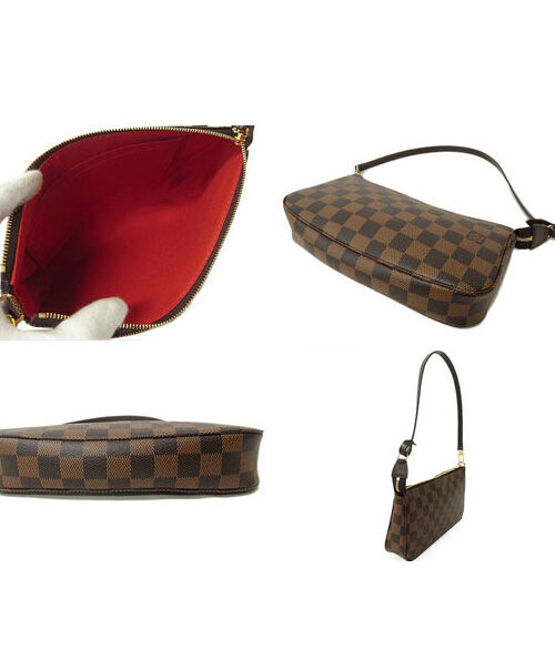 Louis Vuitton Damier Pochette Accessories N41206 Brown