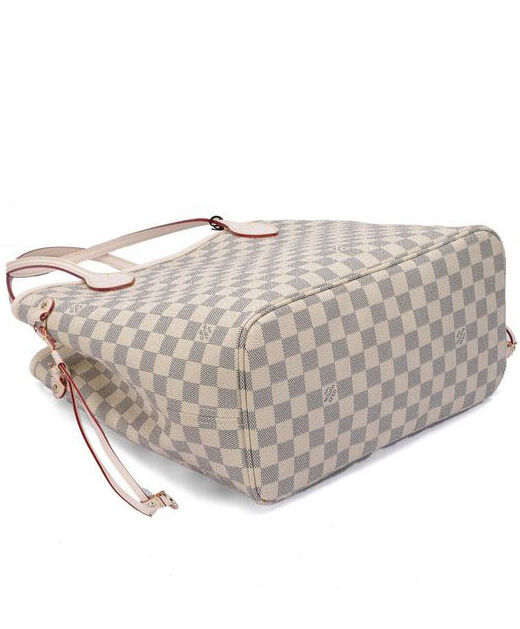 Louis Vuitton damier azur canvas neverfull MM N51107 White