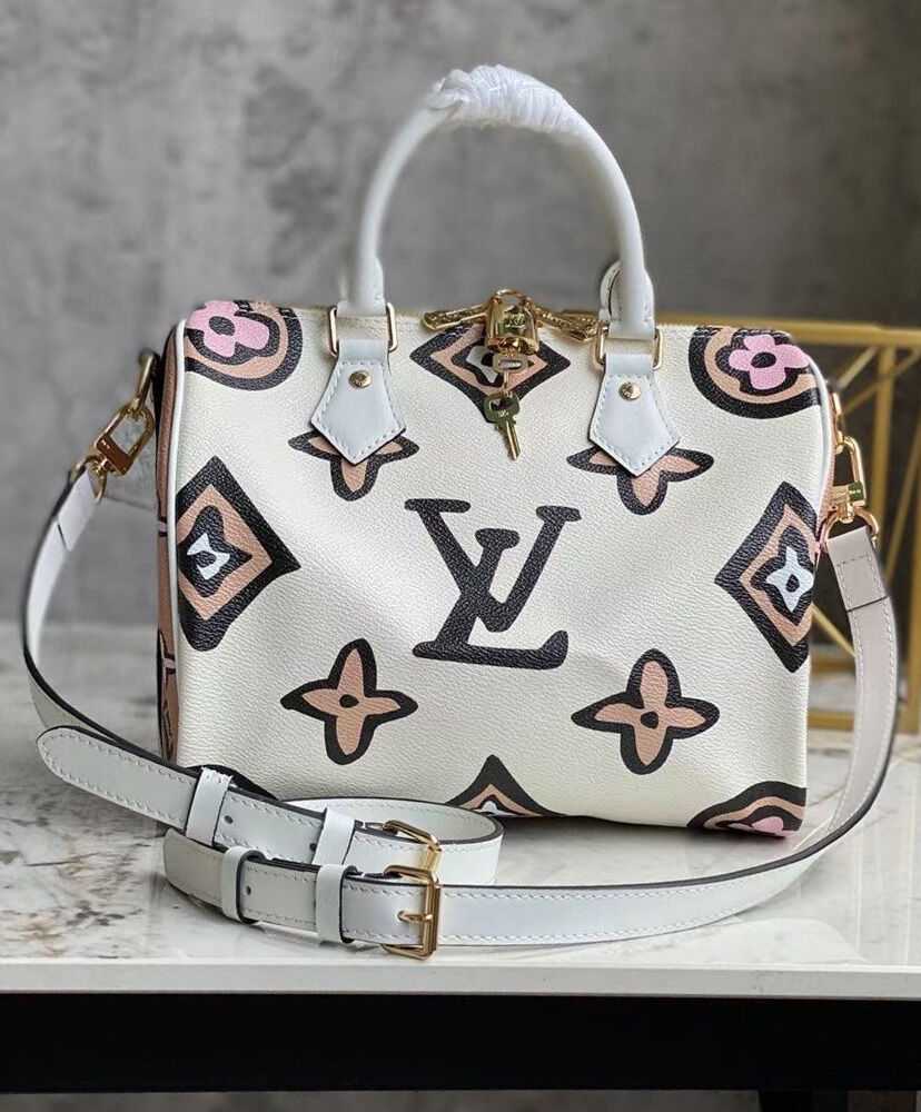 Louis Vuitton Speedy Bandouliere 25 M45828 Cream