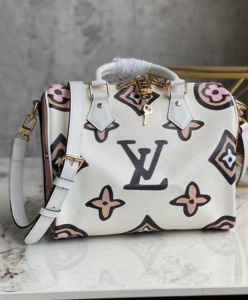 Louis Vuitton Speedy Bandouliere 25 M45828 Cream