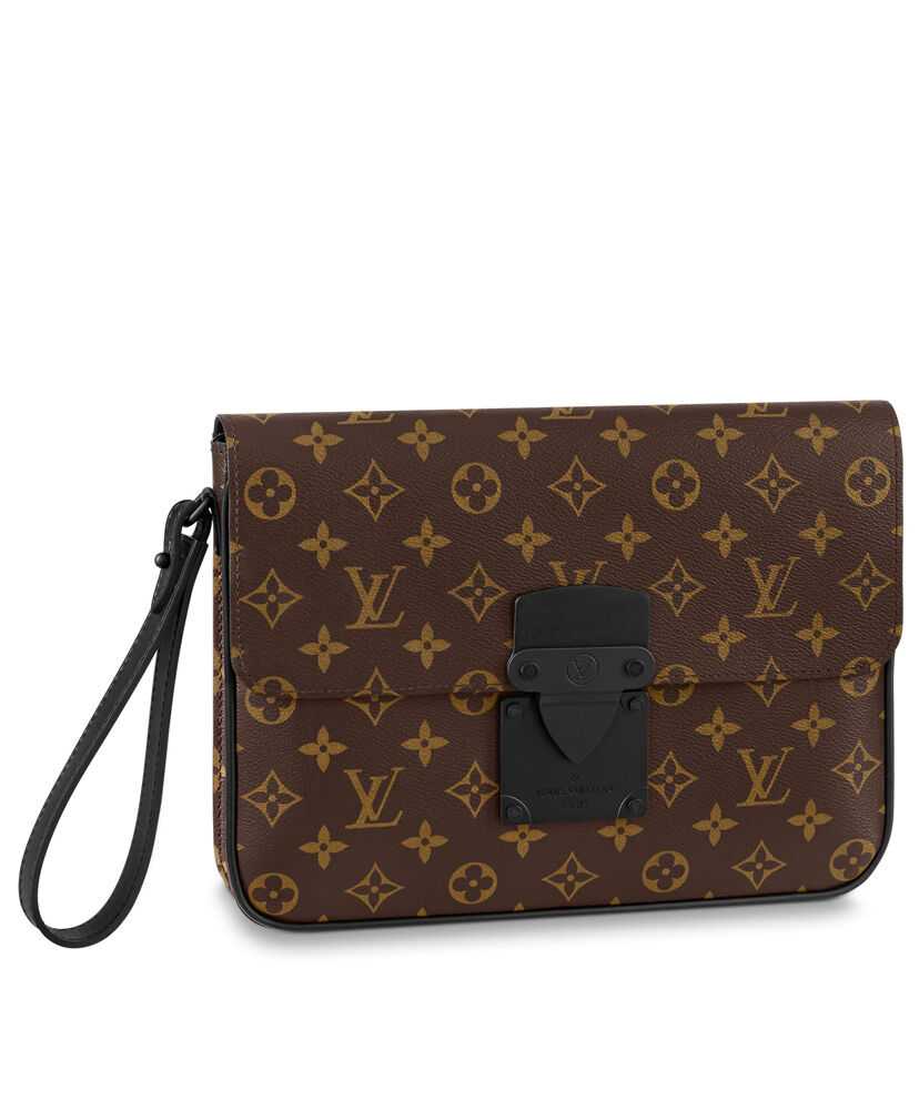 Louis Vuitton S Lock A4 Pouch Brown - Click Image to Close